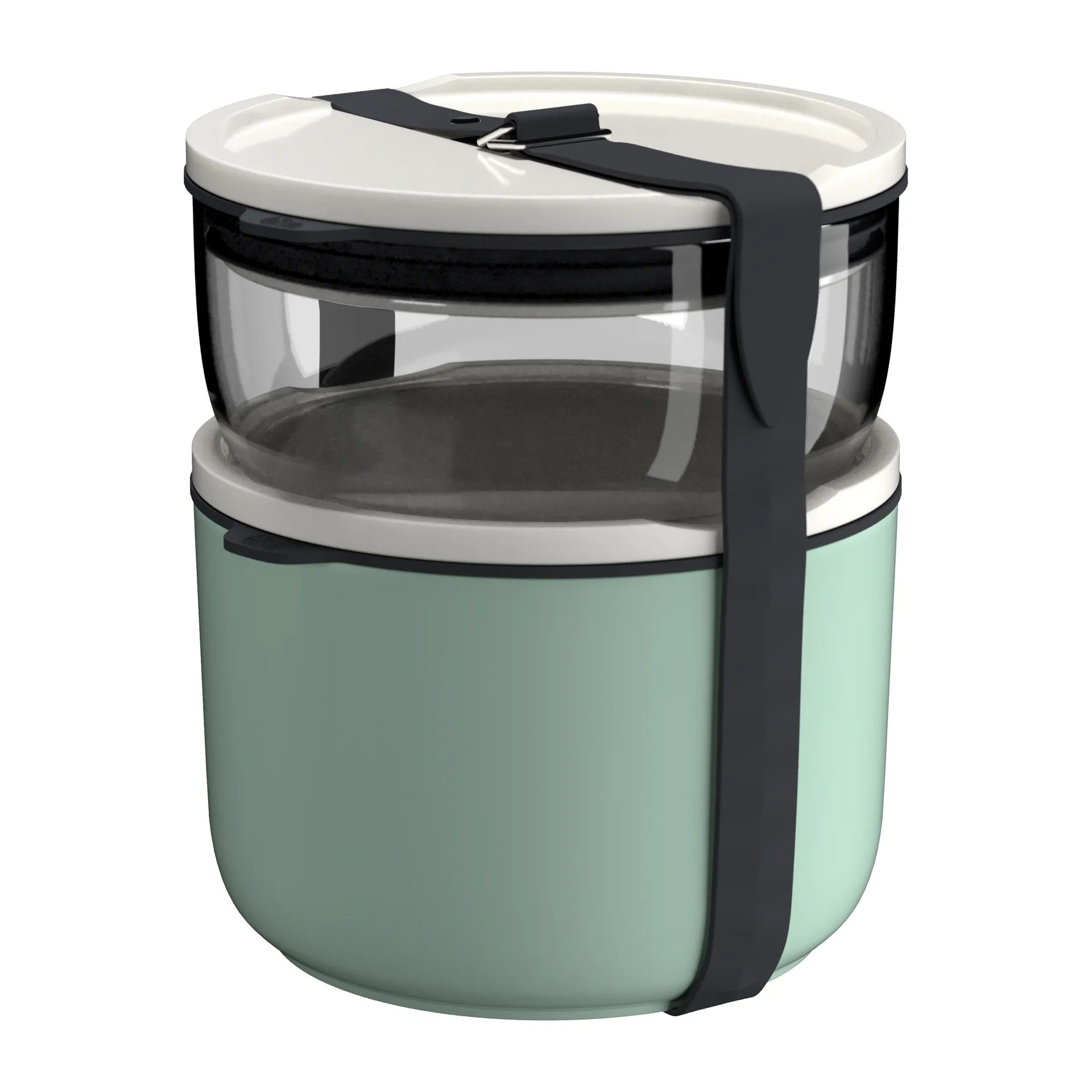 To Go & To Stay περιέκτης φαγητού στρογγυλός σετ, Πράσινο-λευκό-διαφανές Villeroy & Boch