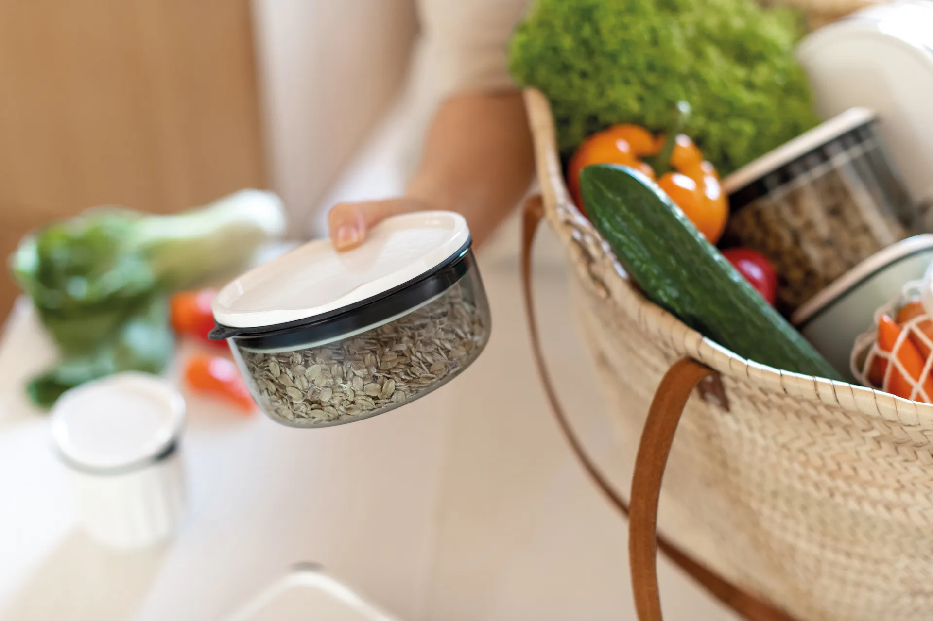 To Go & To Stay περιέκτης φαγητού γυάλινος M Ø13 cm, Διαφανές-λευκό Villeroy & Boch