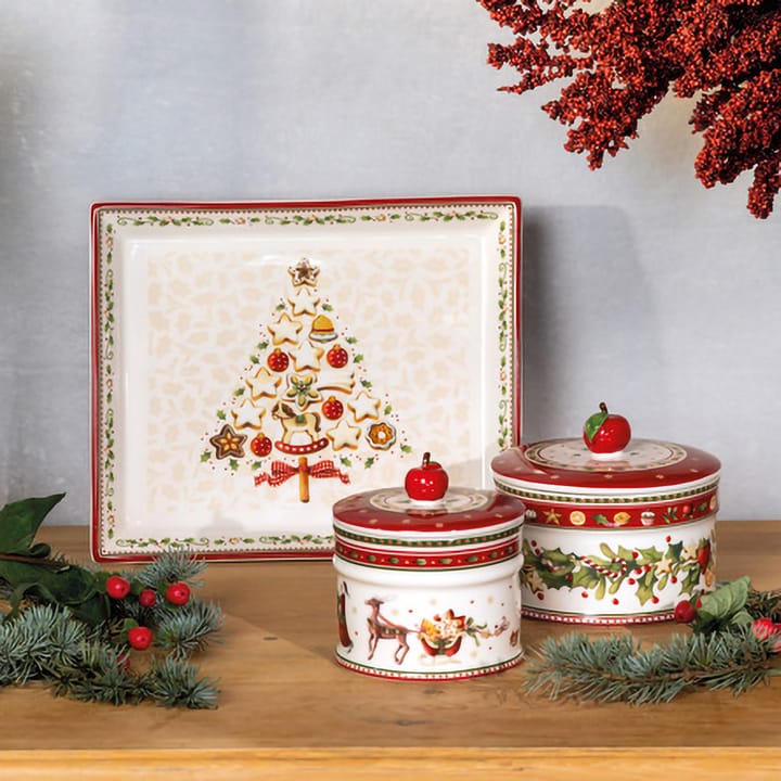 Winter Bakery κουτί μπισκότων Μ 0,55 L, Λευκό-κόκκινο Villeroy & Boch