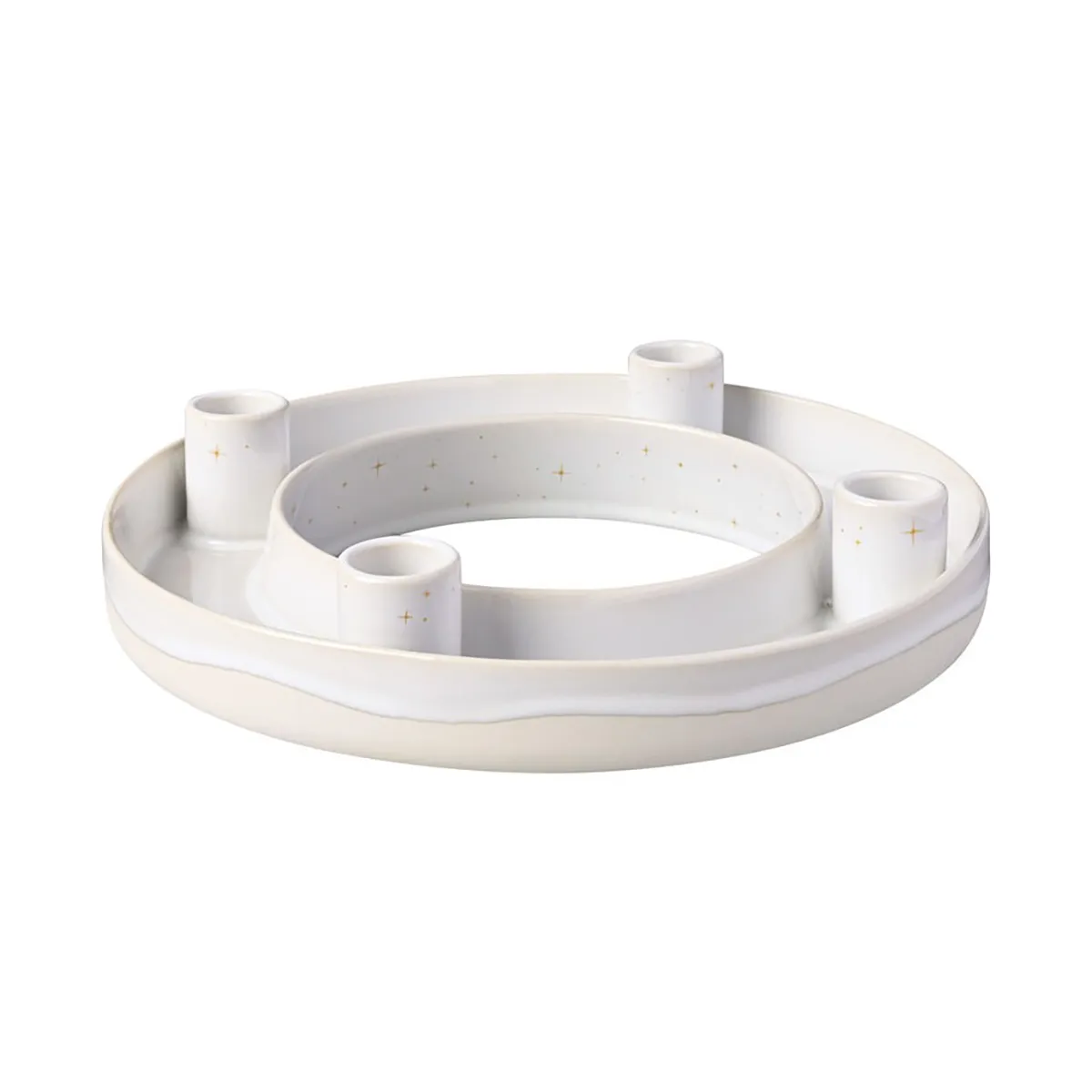 Winter Glow advent candle Ø26 εκ, Λευκό-μπεζ Villeroy & Boch