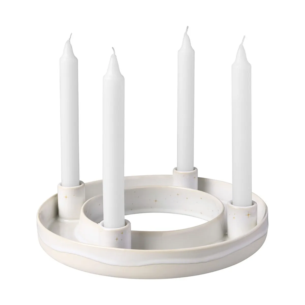 Winter Glow advent candle Ø26 εκ, Λευκό-μπεζ Villeroy & Boch