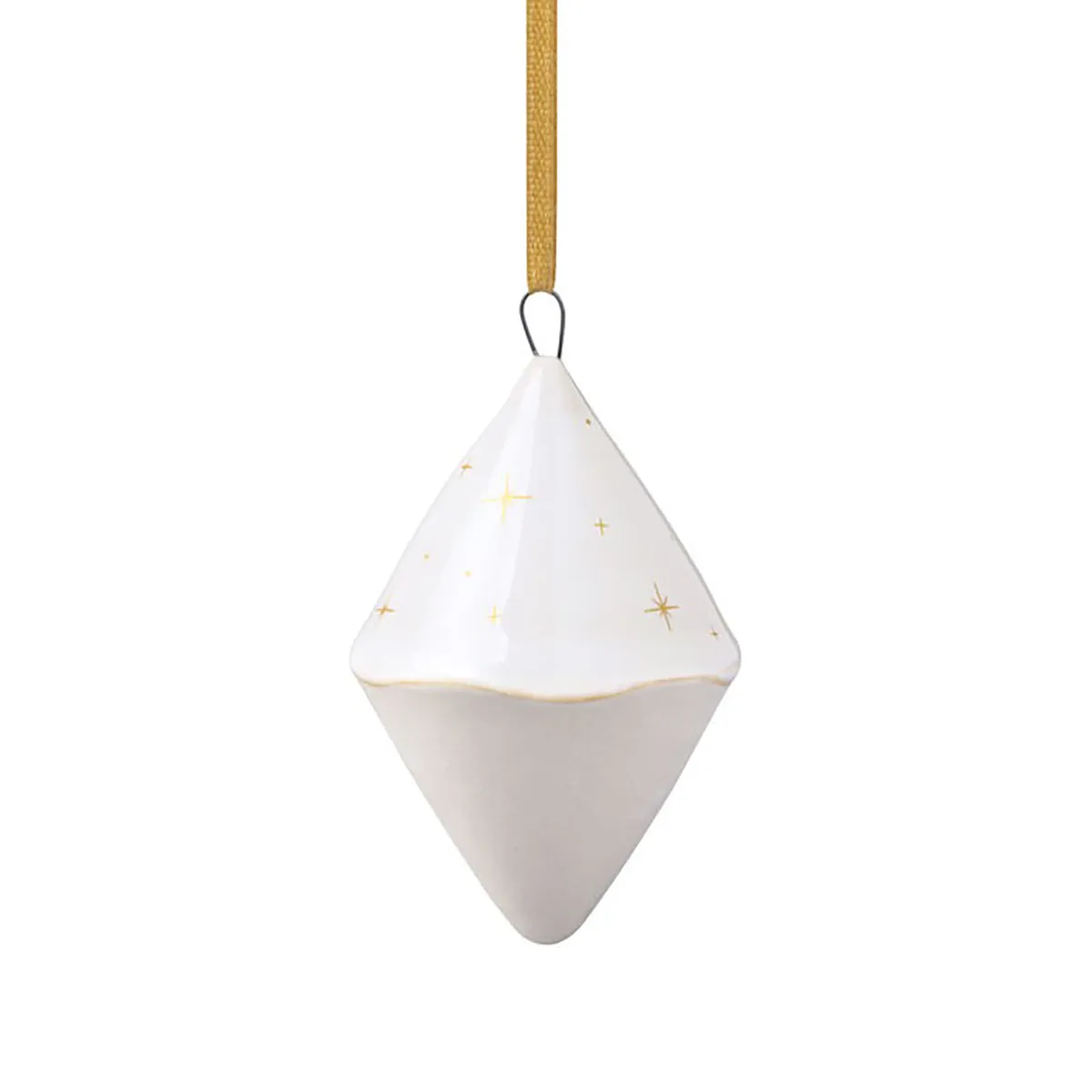 Winter Glow Christmas tree bauble double cone, Λευκό-μπεζ Villeroy & Boch