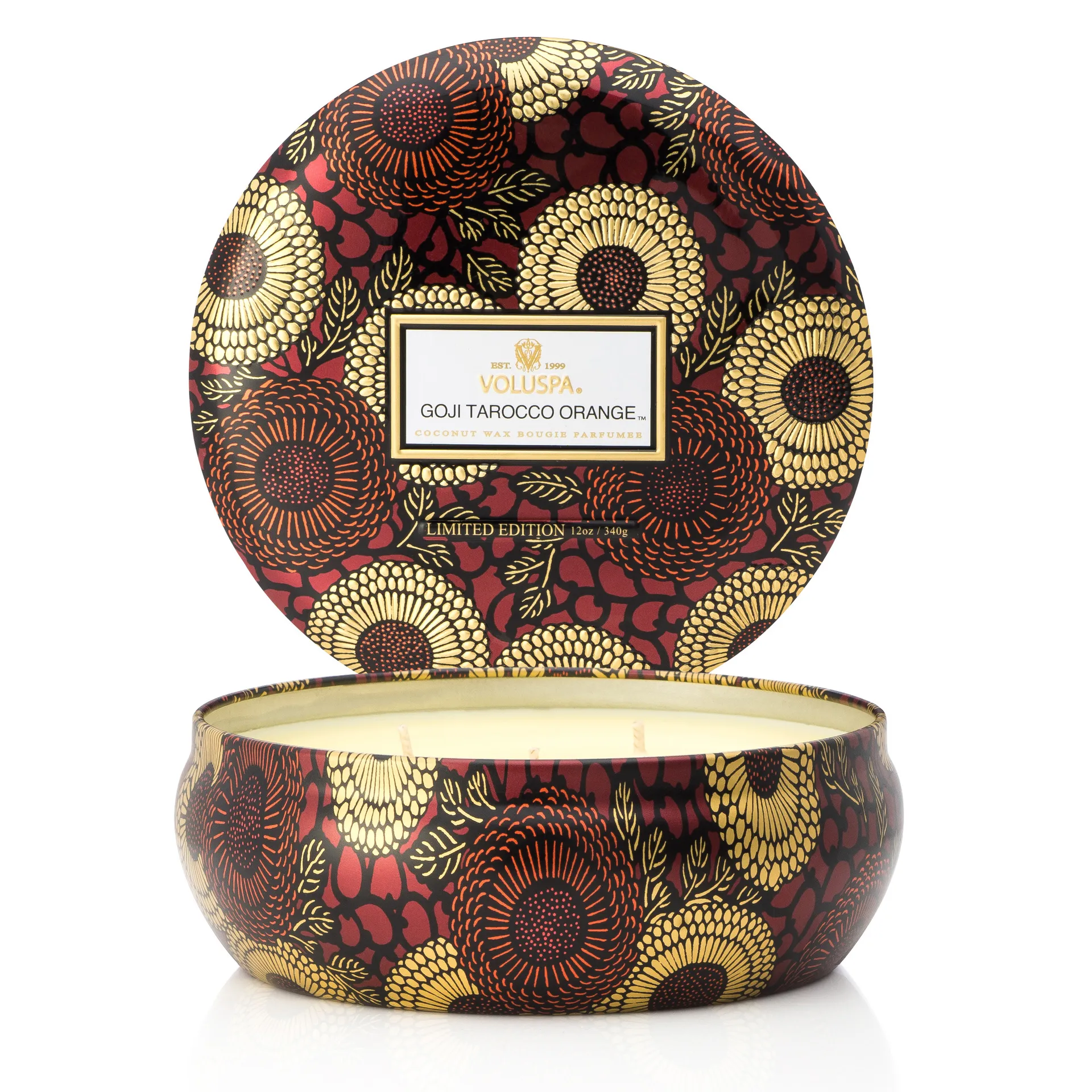 3-wick in a tin κερί 60 ώρες, Γκότζι και Πορτοκάλι Ταρόκο Voluspa