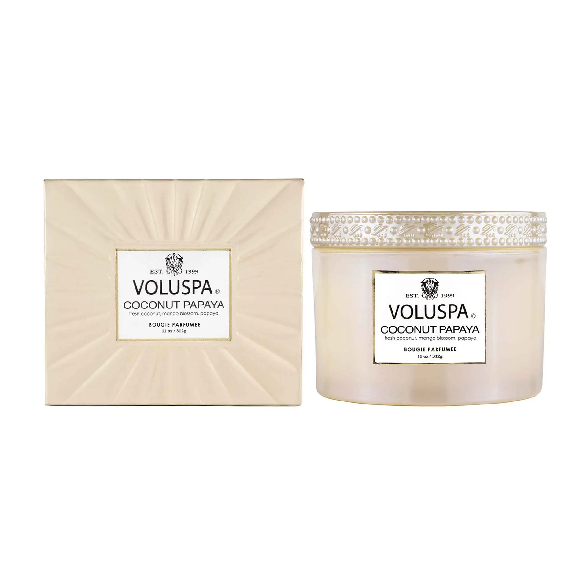 Boxed Corta Maison αρωματικό κερί 45 ώρες, Καρύδα Παπάγια Voluspa