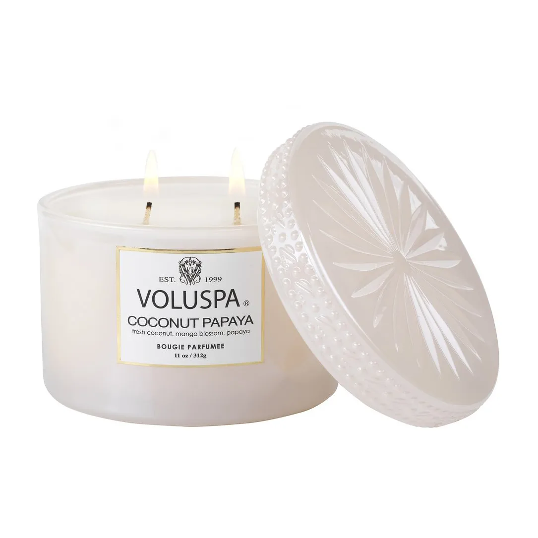 Boxed Corta Maison αρωματικό κερί 45 ώρες, Καρύδα Παπάγια Voluspa