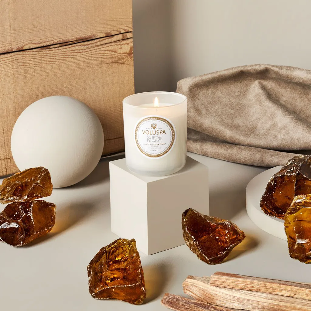 Classic Maison Blanc αρωματικό κερί 60 ώρες, Suede Blanc Voluspa