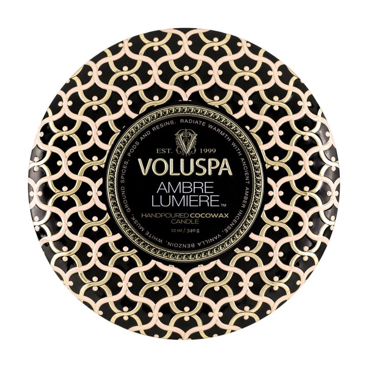 Maison Noir 3-wick Tin αρωματικό 40 ώρες, Ambre Lumiere Voluspa