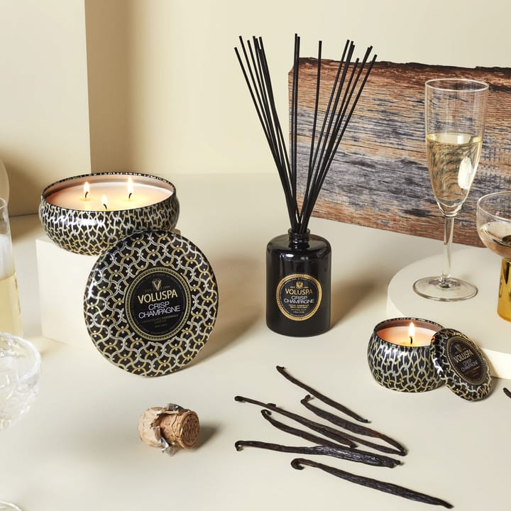 Maison Noir 3-wick Tin αρωματικό 40 ώρες, Crisp Champagne Voluspa