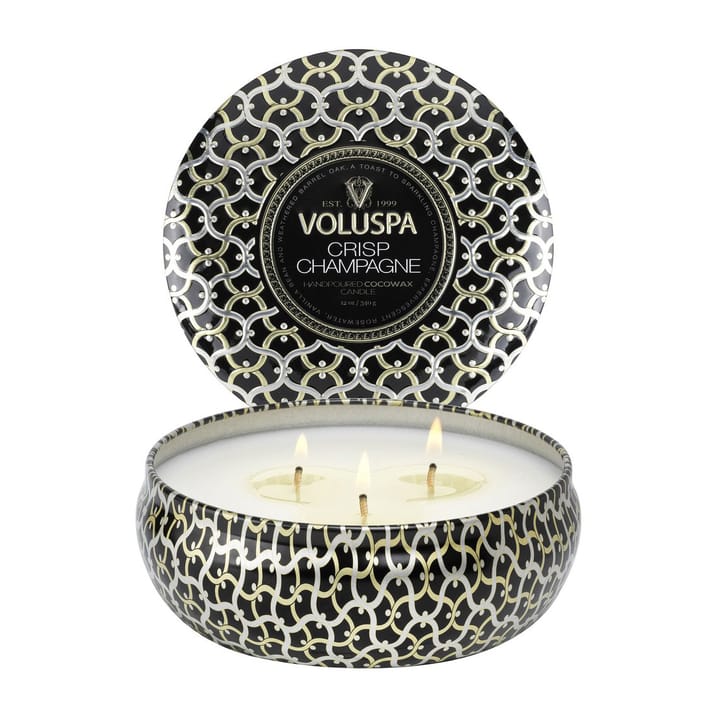 Maison Noir 3-wick Tin αρωματικό 40 ώρες, Crisp Champagne Voluspa