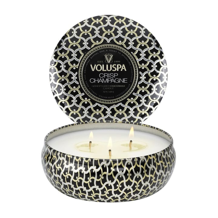 Maison Noir 3-wick Tin αρωματικό 40 ώρες - Crisp Champagne - Voluspa