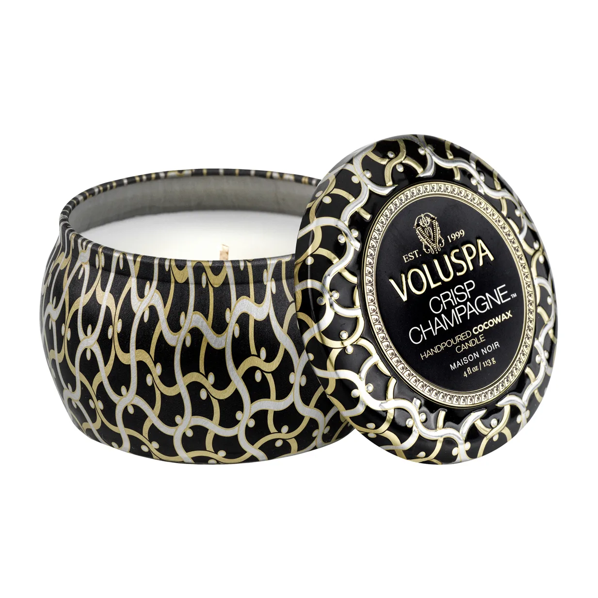 Maison Noir Mini Tin αρωματικό 25 ώρες, Crisp Champagne Voluspa