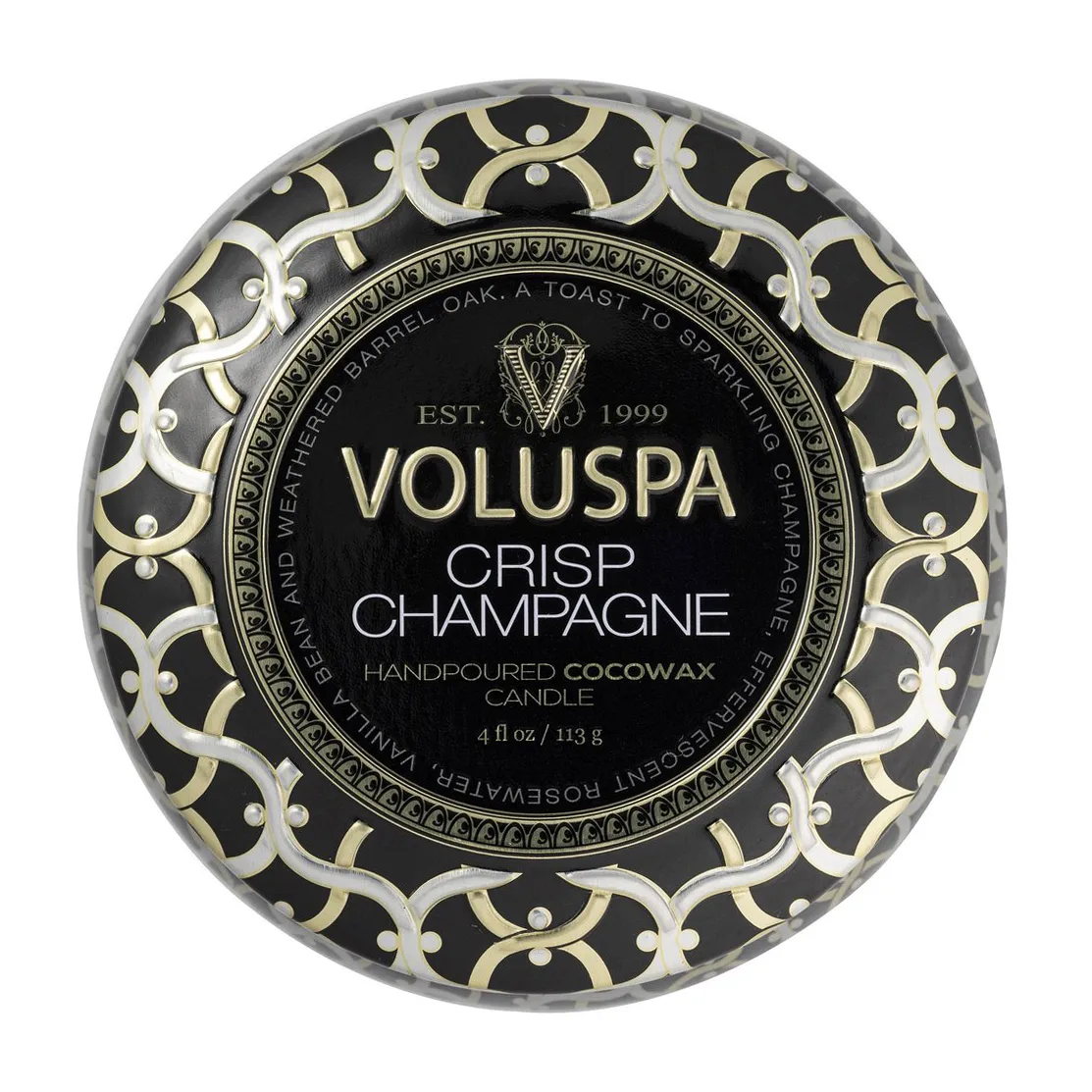 Maison Noir Mini Tin αρωματικό 25 ώρες, Crisp Champagne Voluspa