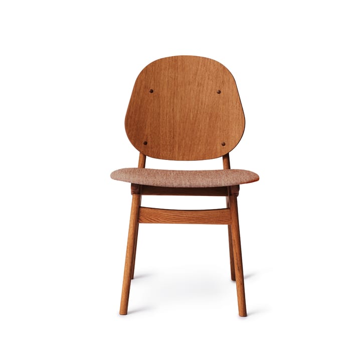 Καρέκλα με ψηλή πλάτη - Ροζ παλ-πόδια από δρυ με λάδι τικ - Warm Nordic