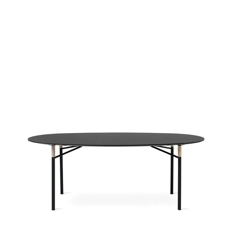 Τραπεζαρία Affinity 108x200 cm, Black-ellipse Warm Nordic