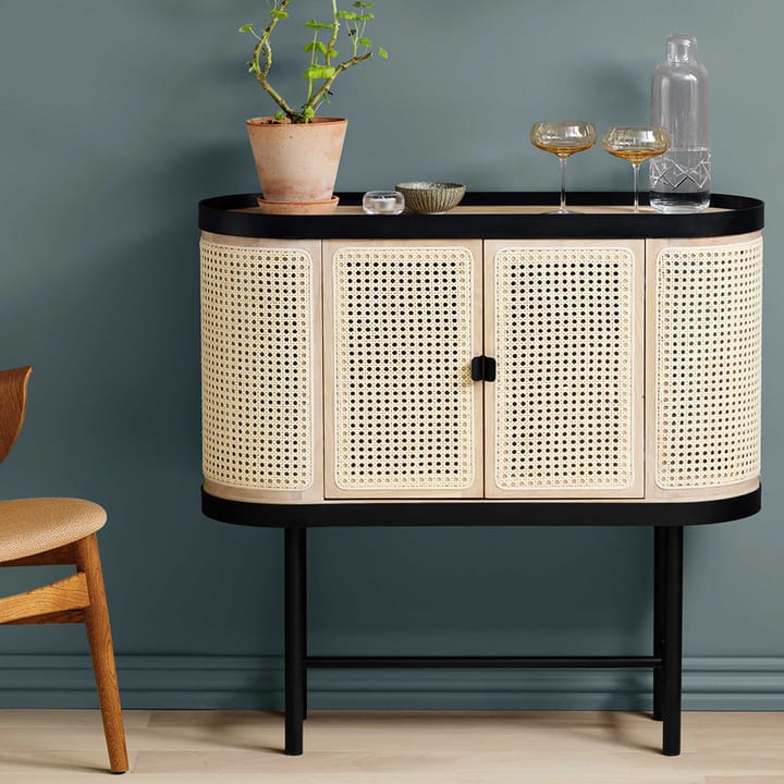 Ντουλάπι μπαρ Be My Guest, Rotting-white-oiled oak-black steel frame Warm Nordic