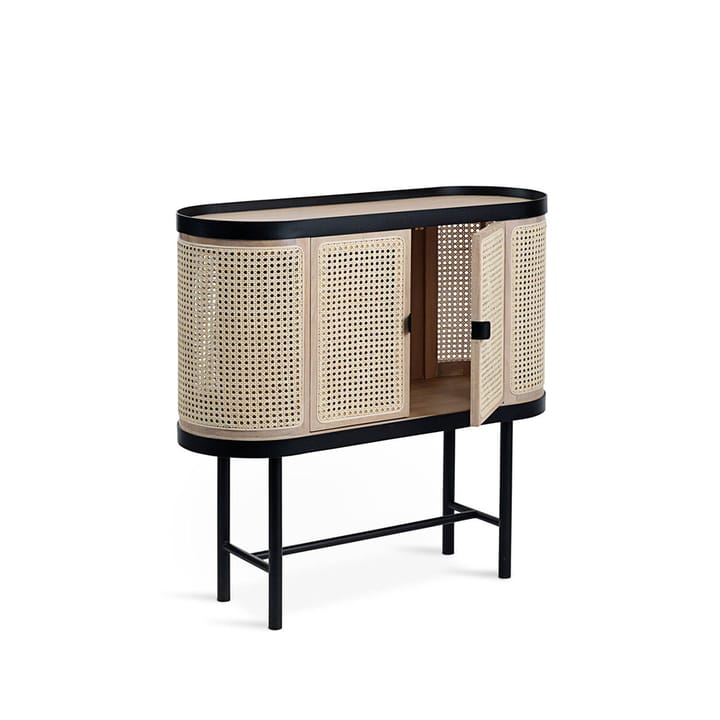 Ντουλάπι μπαρ Be My Guest, Rotting-white-oiled oak-black steel frame Warm Nordic