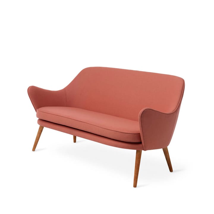 Καναπές, Dwell - Διθέσιος καναπές, ύφασμα hero 511 κοκκινωπό, πόδια από καπνιστή δρυ - Warm Nordic
