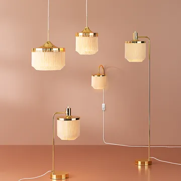 Επιτοίχιο φωτιστικό, Fringe - Ροζ παλ, ατσάλι με επικάλυψη μπρούτζου - Warm Nordic