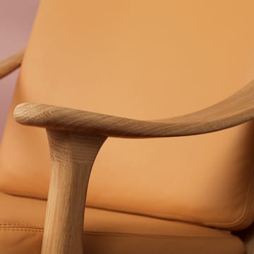 Πολυθρόνα λευκή-λαδωμένη δρυς, Lean Back Soavé - Φυσικό - Warm Nordic