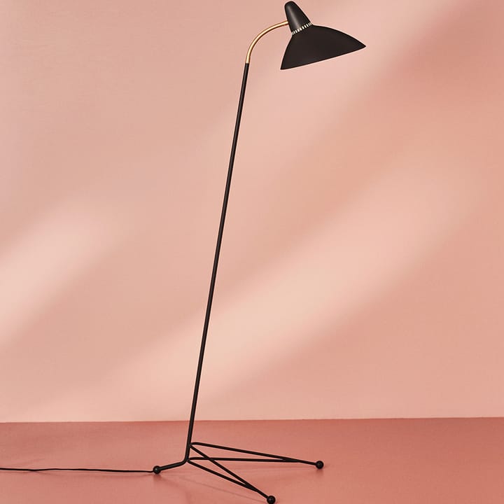 Φωτιστικό δαπέδου, Lightsome, Μαύρο νουάρ, μπρούτζινες λεπτομέρειες Warm Nordic