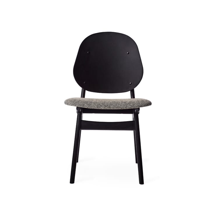 Καρέκλα με ψηλή πλάτη - Ύφασμα με γκρι πιτσιλιές, πόδια οξιάς με μαύρη λάκα - Warm Nordic