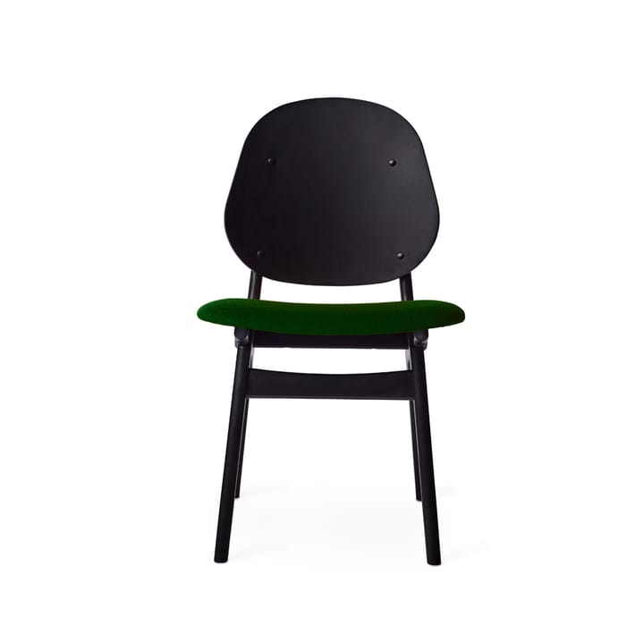 Καρέκλα με ψηλή πλάτη - Ύφασμα σε πράσινο των βρύων, πόδια οξιάς με μαύρη λάκα - Warm Nordic