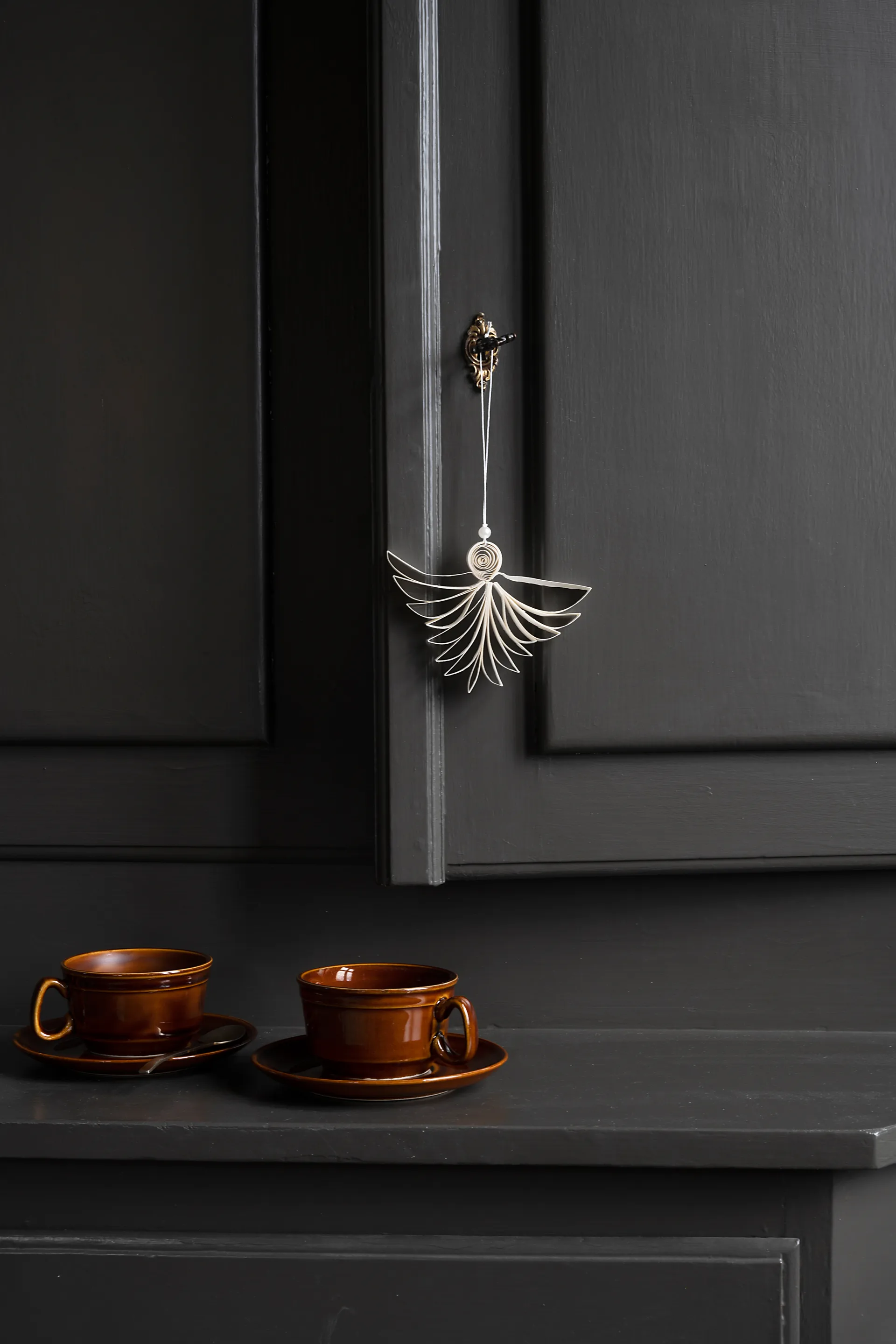 Αγγελάκι διακόσμησης για τα Χριστούγεννα διάμετρου 10 εκ, Natural Watt & Veke