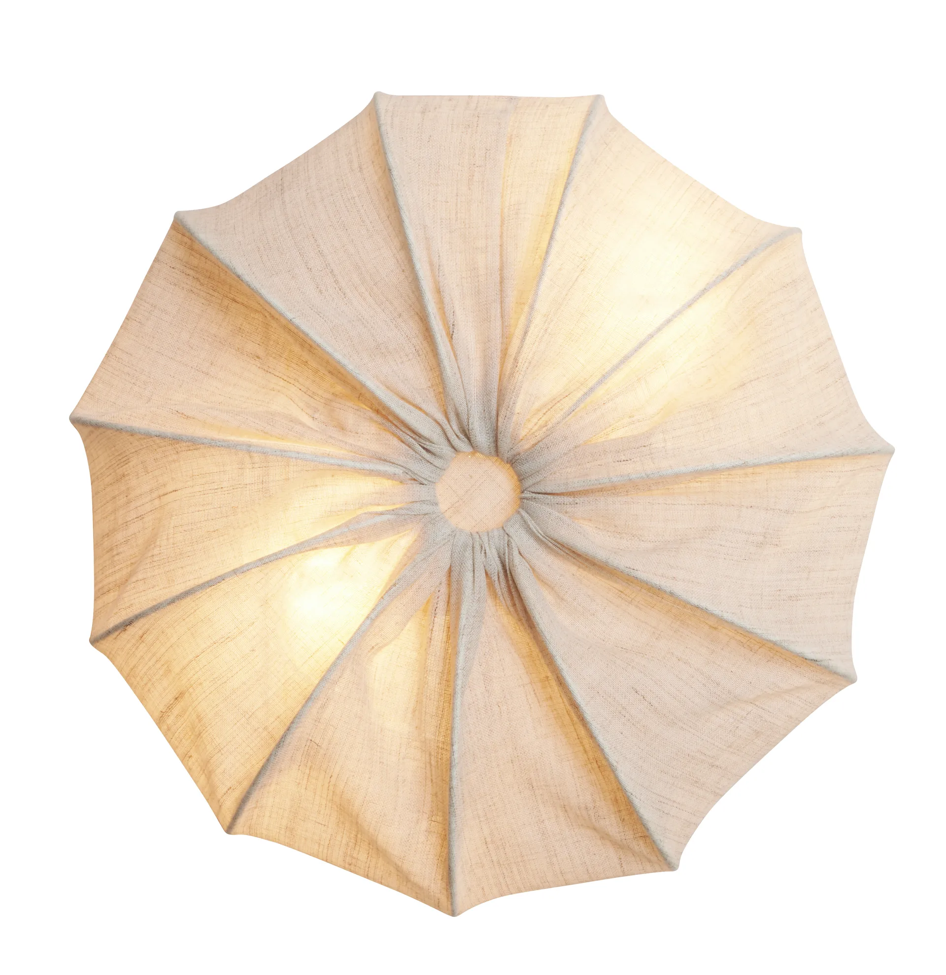 Πλαφονιέρα Anna από λινό, διάμετρου 40 εκατοστών, Φυσικός Watt & Veke