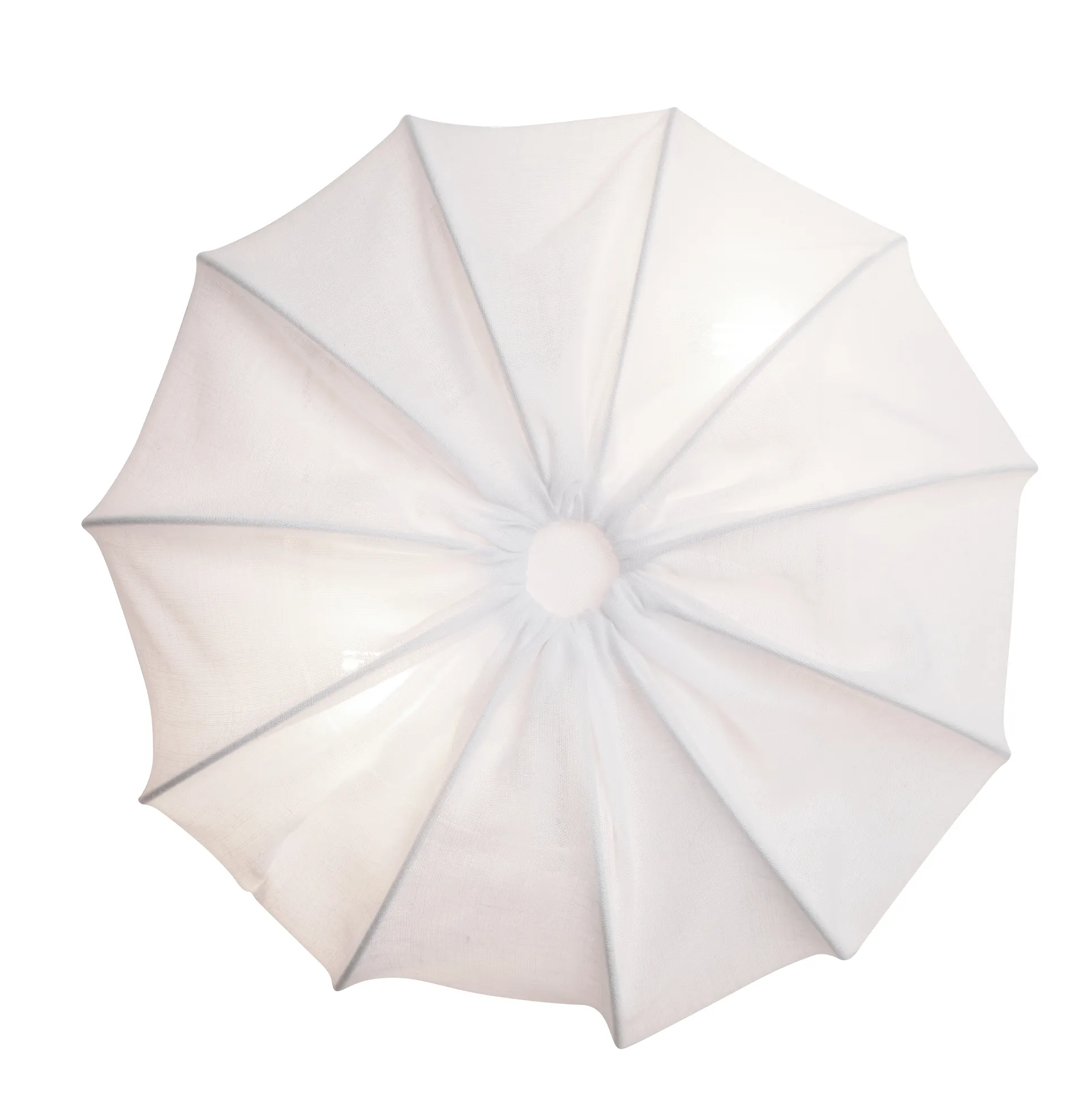 Πλαφονιέρα Anna από λινό, διάμετρου 40 εκατοστών, Λευκός Watt & Veke