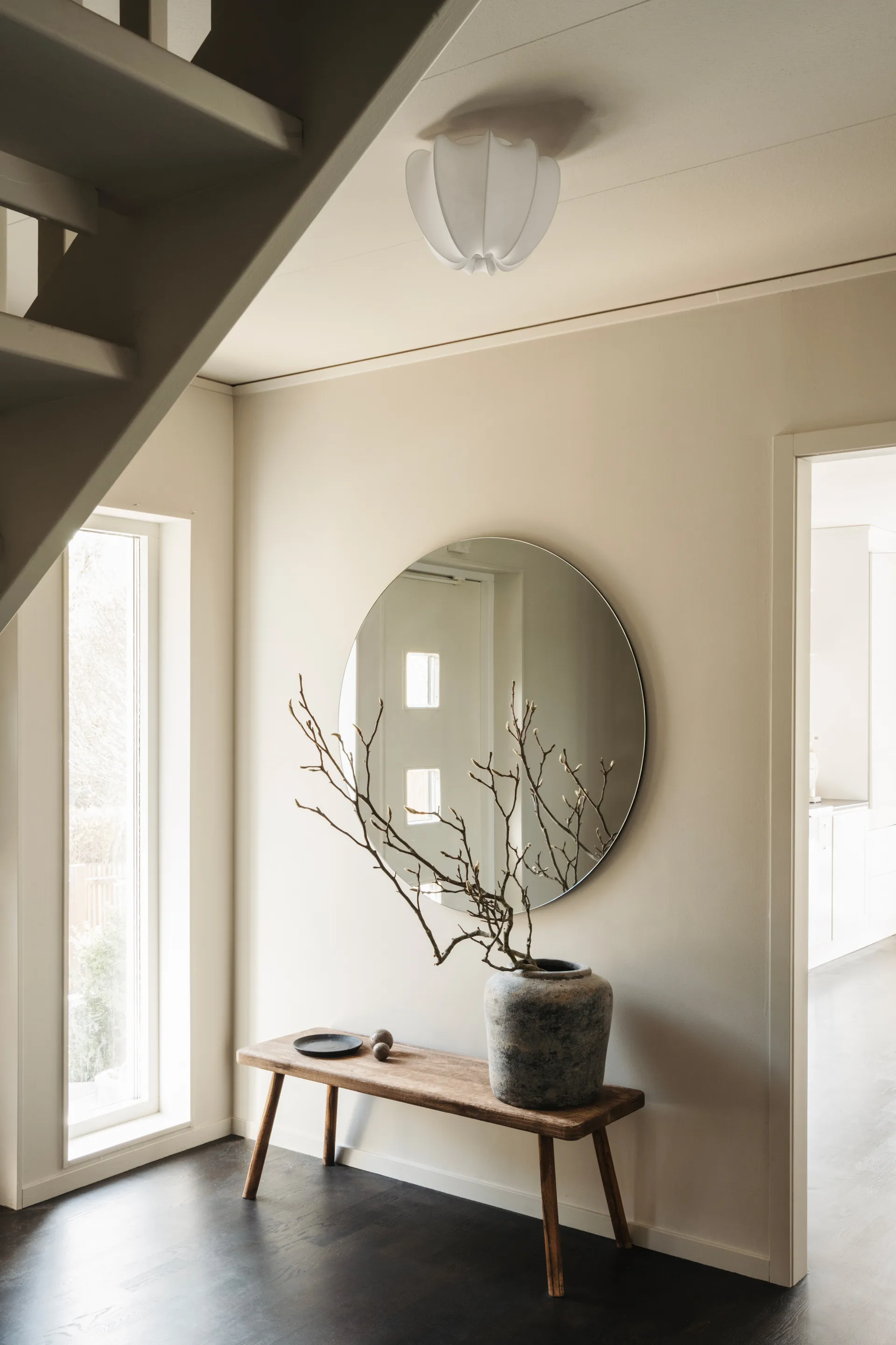 Anna φωτιστικό οροφής mini Ø30 cm, Λευκό βαμβάκι Watt & Veke