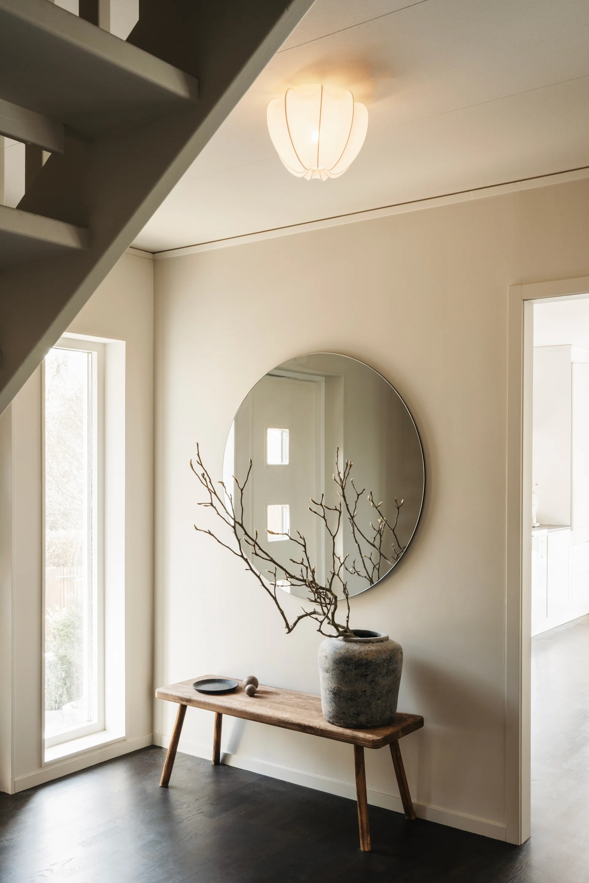 Anna φωτιστικό οροφής mini Ø30 cm, Λευκό βαμβάκι Watt & Veke