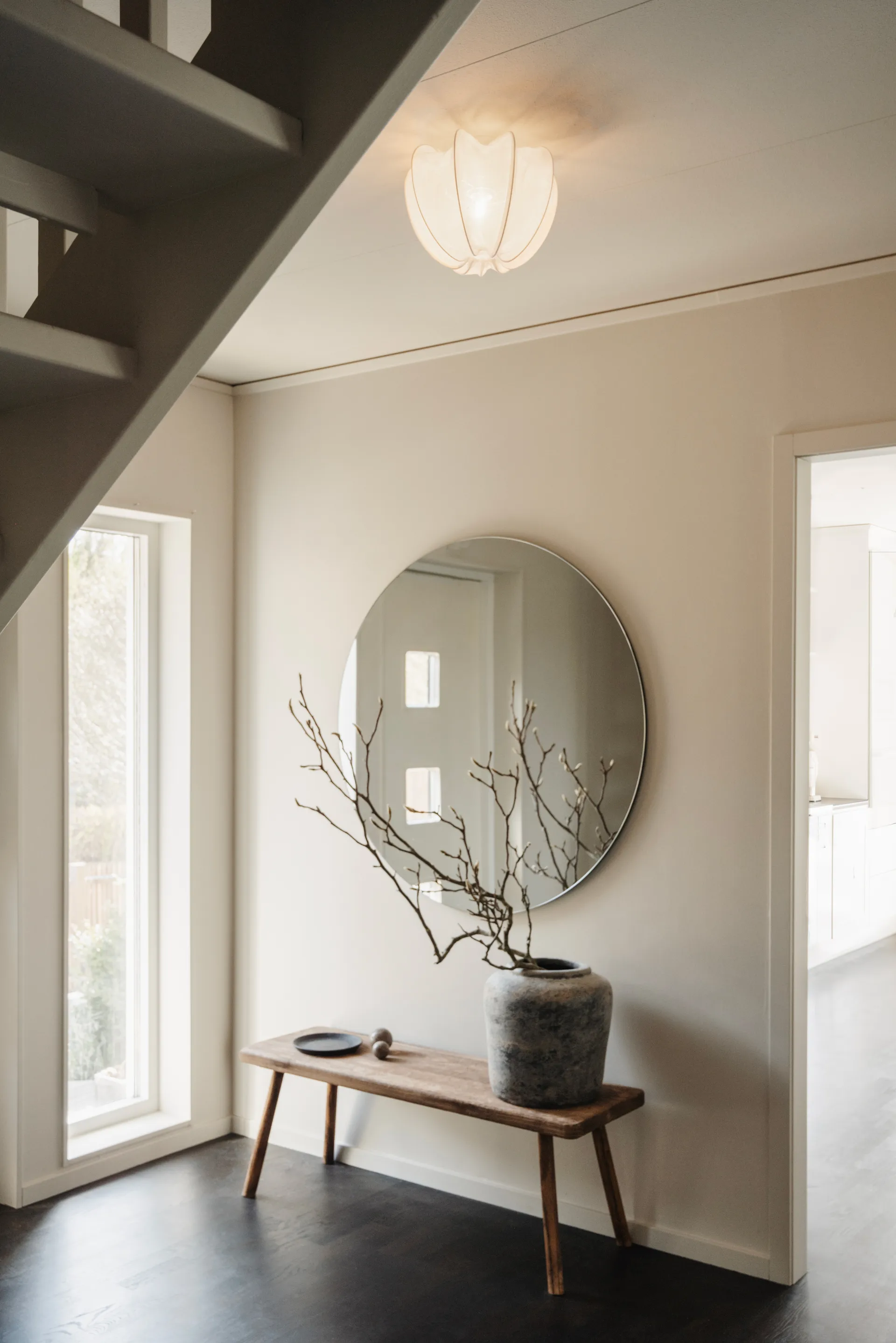 Anna φωτιστικό οροφής mini Ø30 cm, Λευκό λινό Watt & Veke