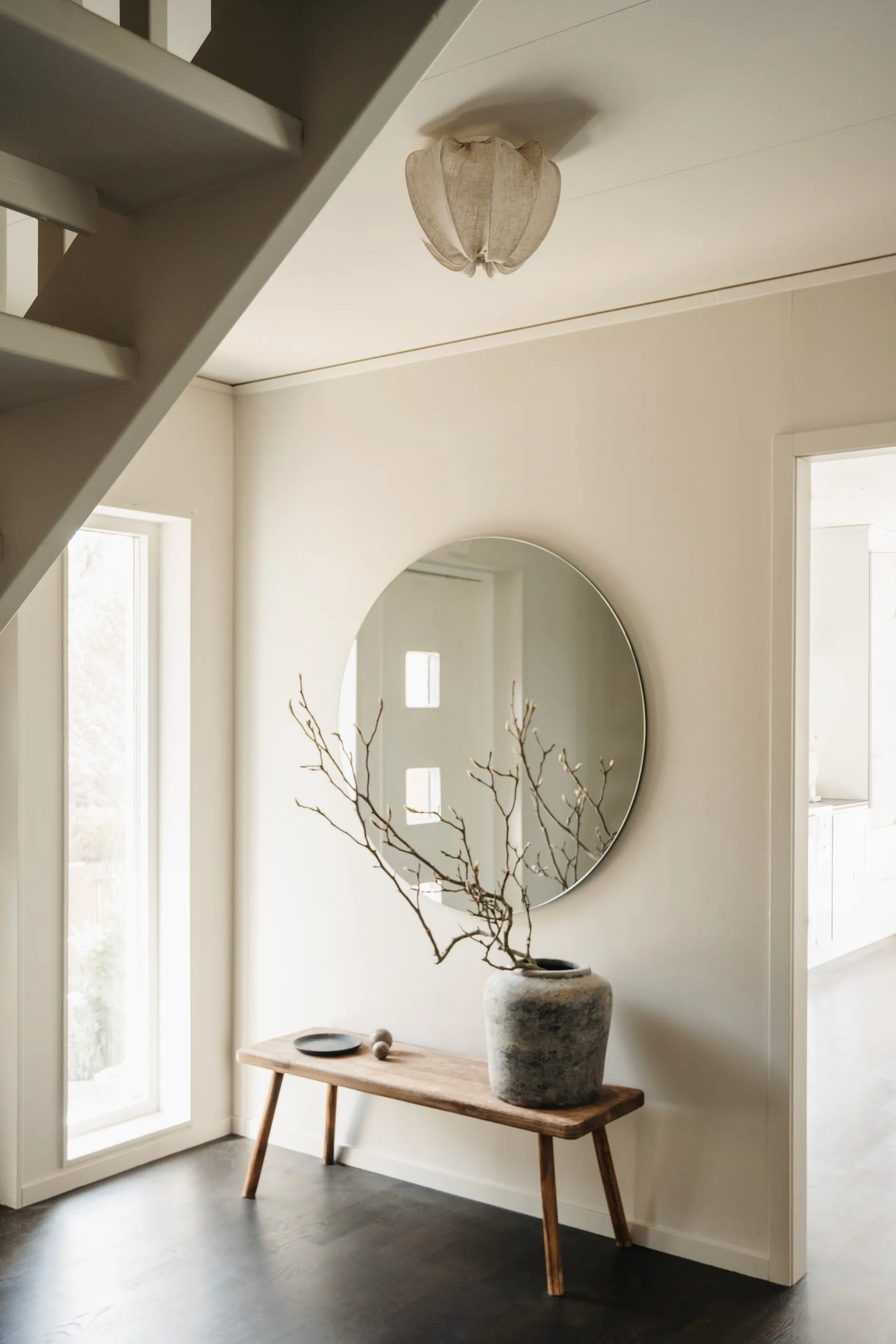 Anna φωτιστικό οροφής mini Ø30 cm, Φυσικό λινό Watt & Veke