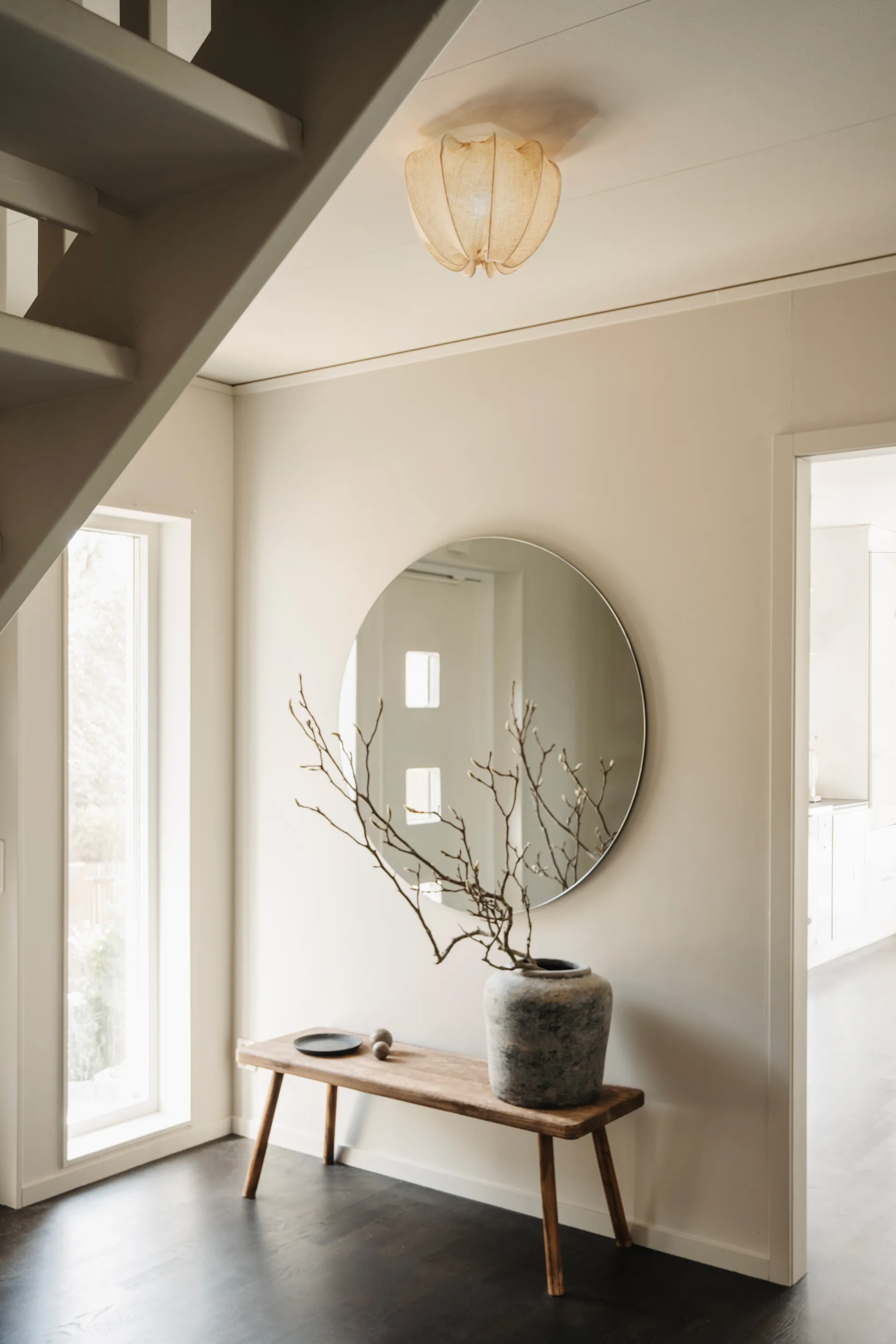 Anna φωτιστικό οροφής mini Ø30 cm, Φυσικό λινό Watt & Veke