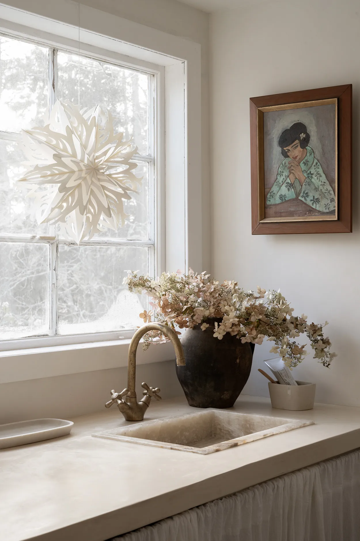 Astrid αστέρι Παραμονής Ø44 cm, Λευκό Watt & Veke