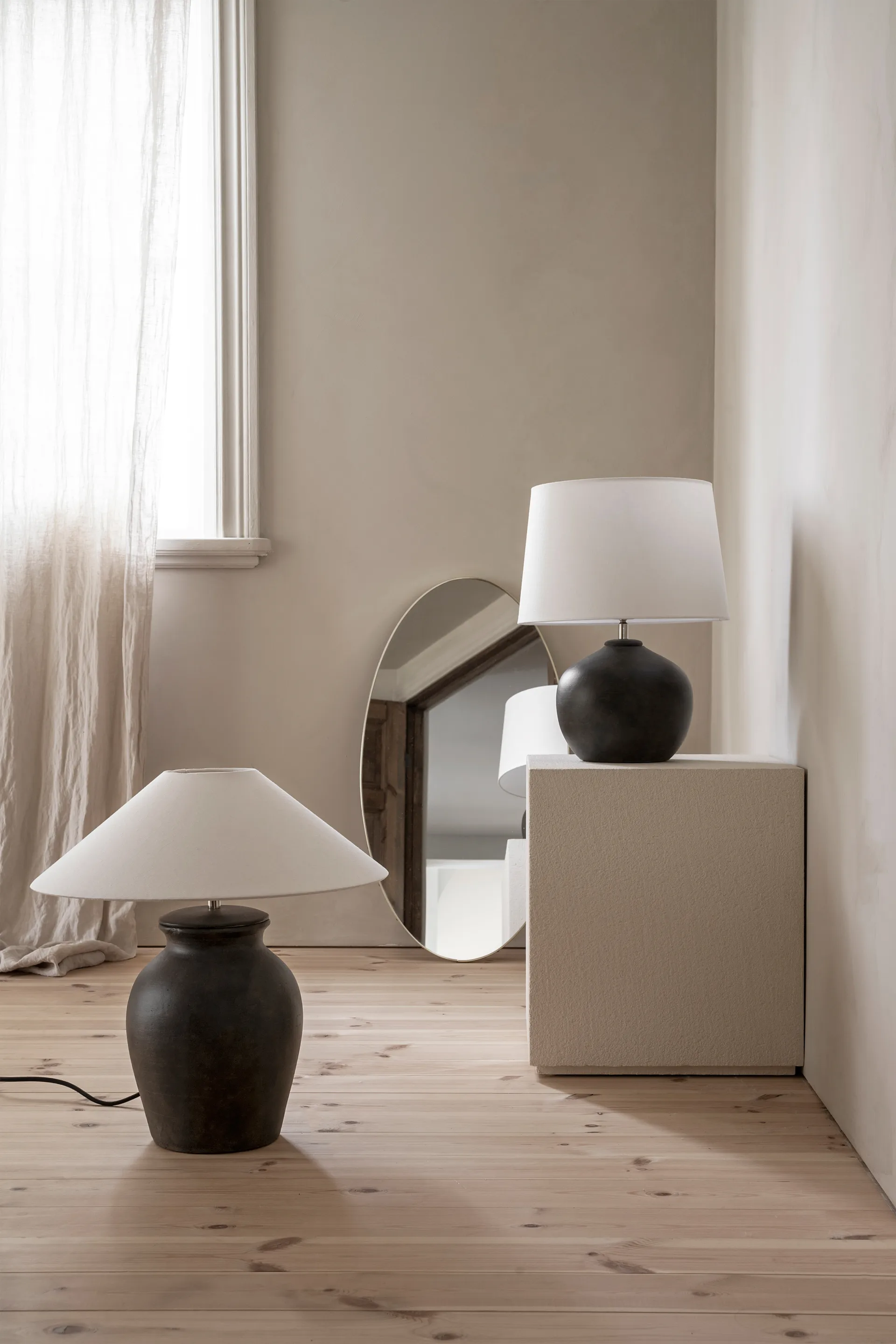 Βάση λάμπας Berit 38 εκ, Black Watt & Veke