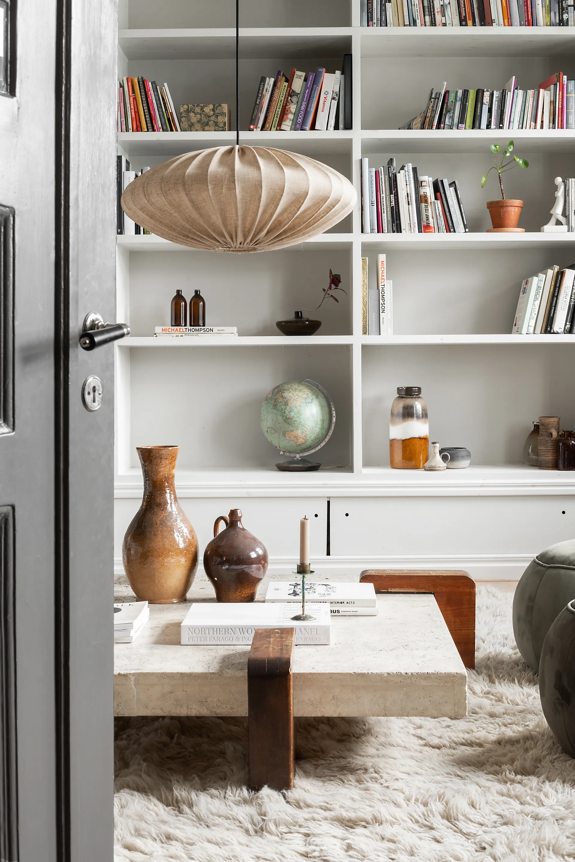 Ellipse αμπαζούρ 65 cm λινό, Άμμος Watt & Veke