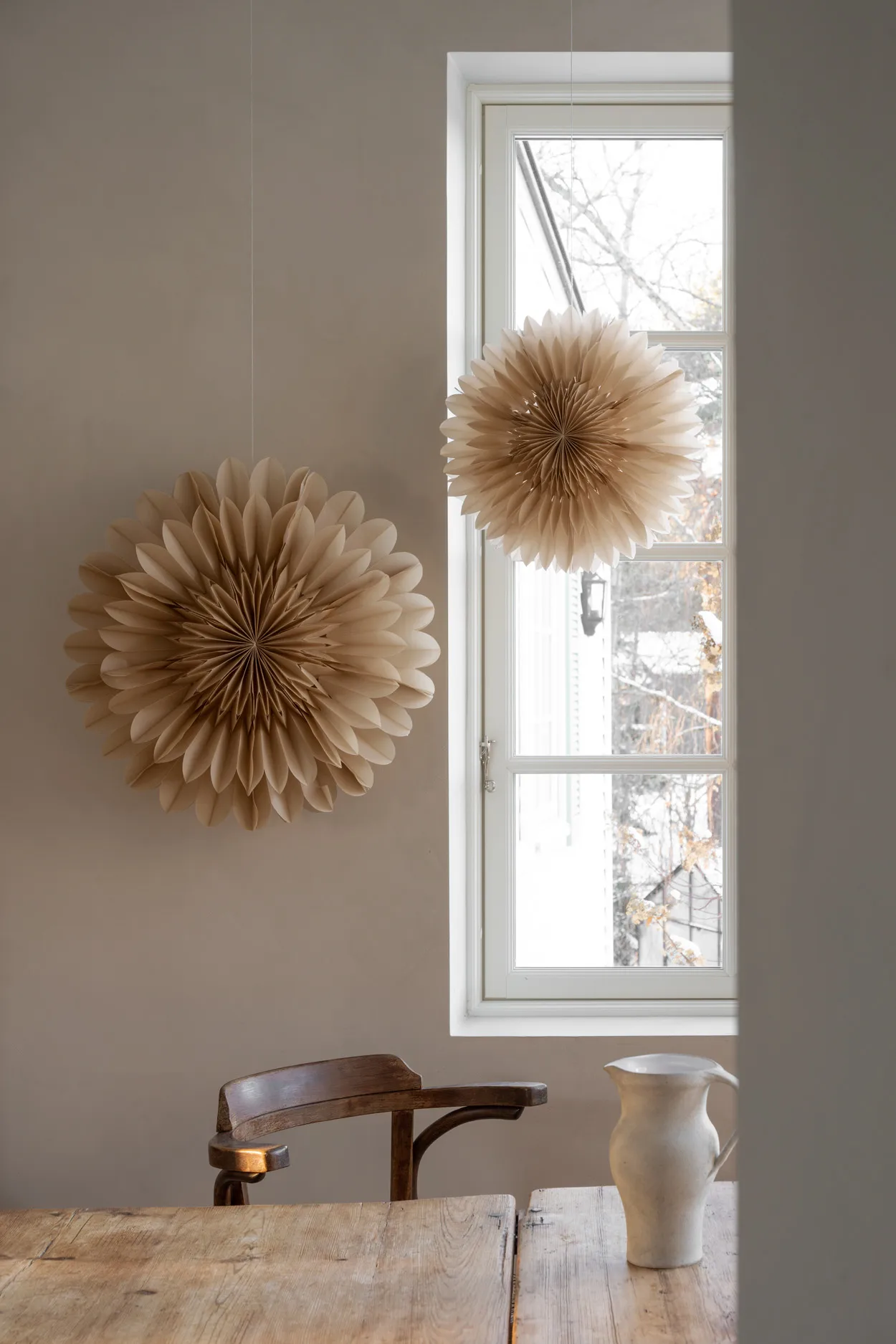 Lotus αστέρι παραμονής 60 cm, Μπεζ Watt & Veke