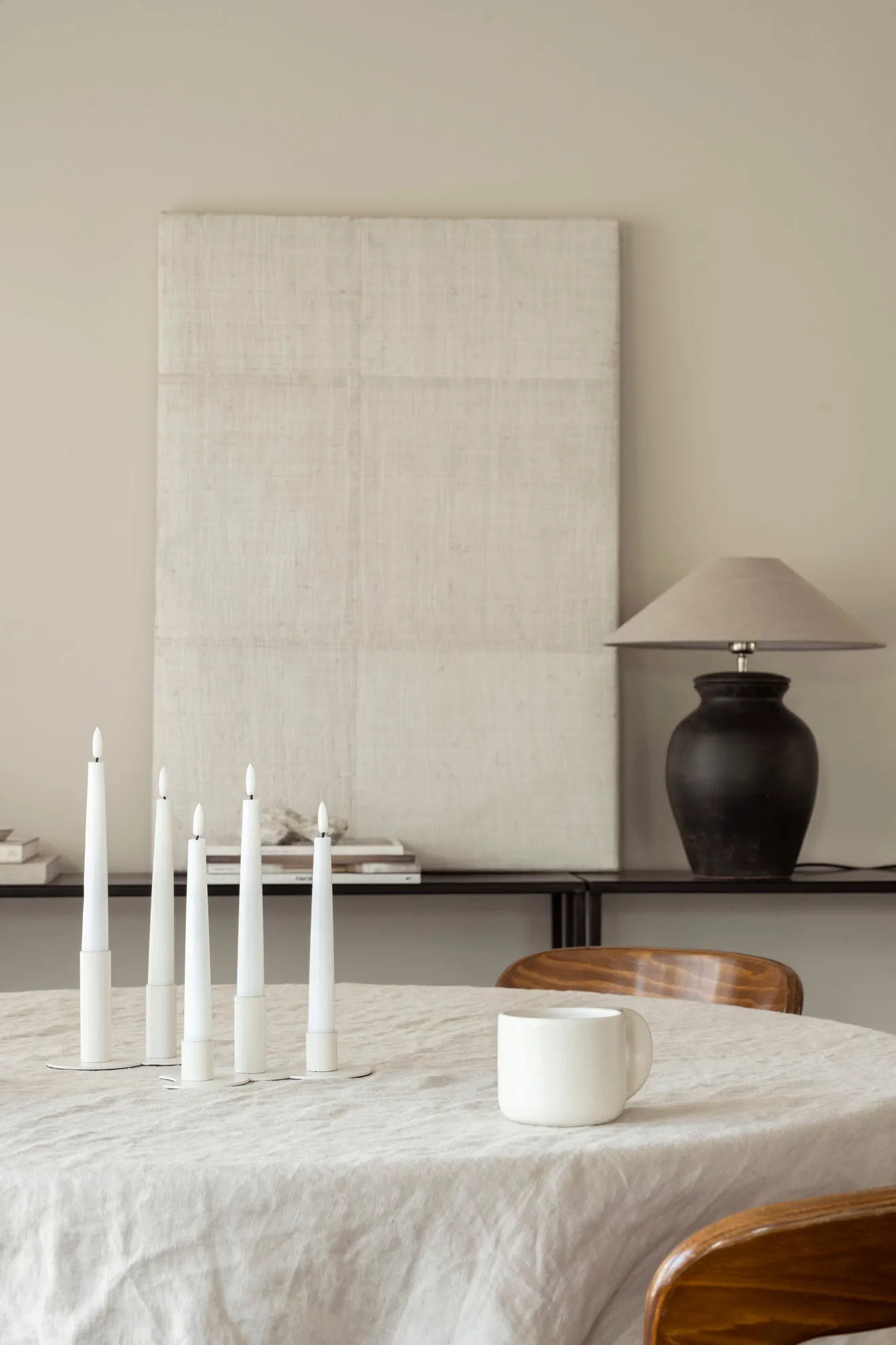 Συνδυάσιμο κηροπήγιο Lykke με 5 LED κεριά, White Watt & Veke