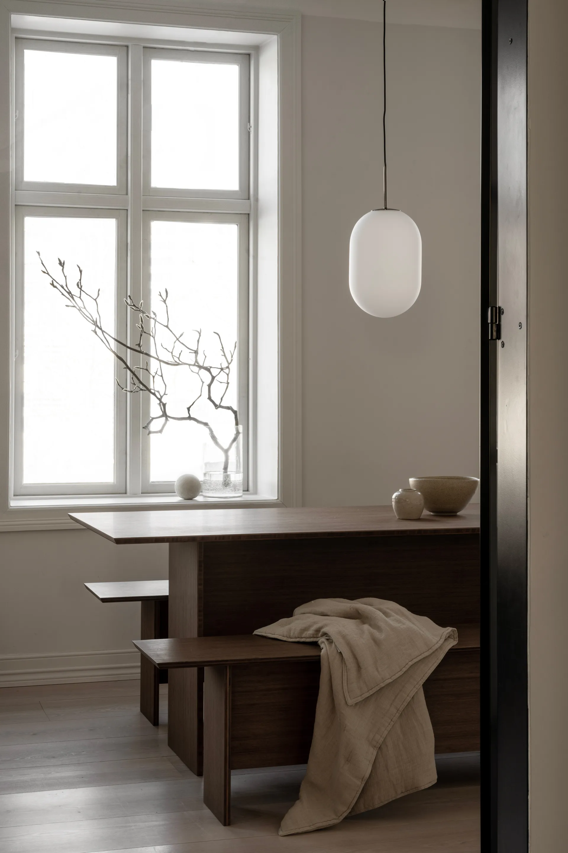 Noor κρεμαστό φωτιστικό Ø24 cm, Λευκό Watt & Veke