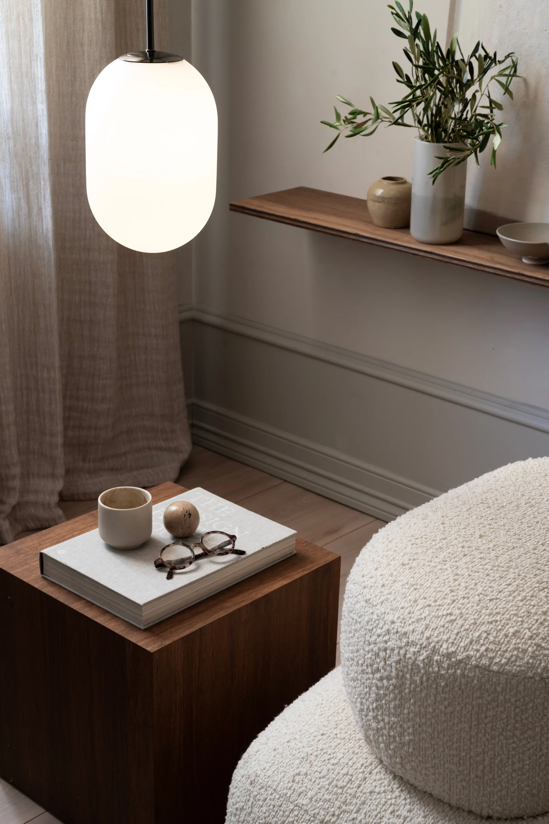 Noor κρεμαστό φωτιστικό M Ø18 cm, Λευκό Watt & Veke