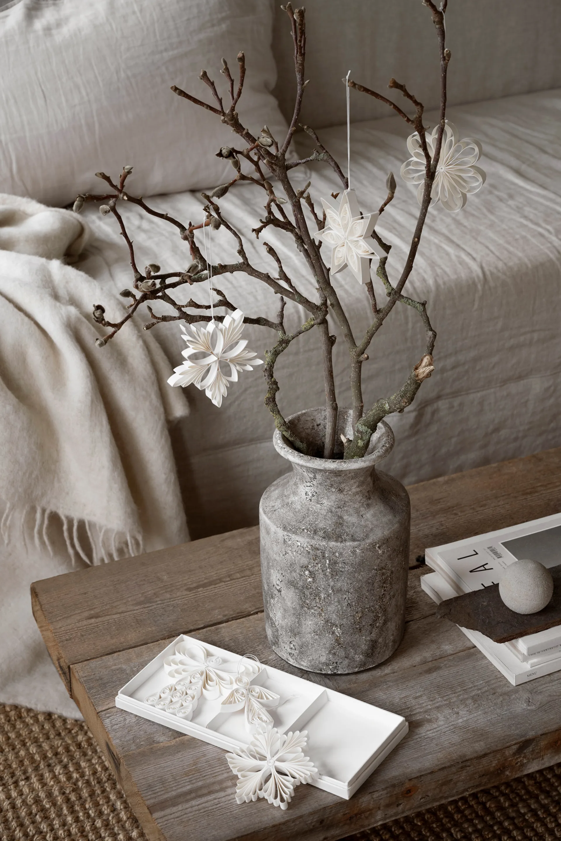 Star mix στολίδια Χριστουγέννων 3 τεμάχια, Λευκό Watt & Veke