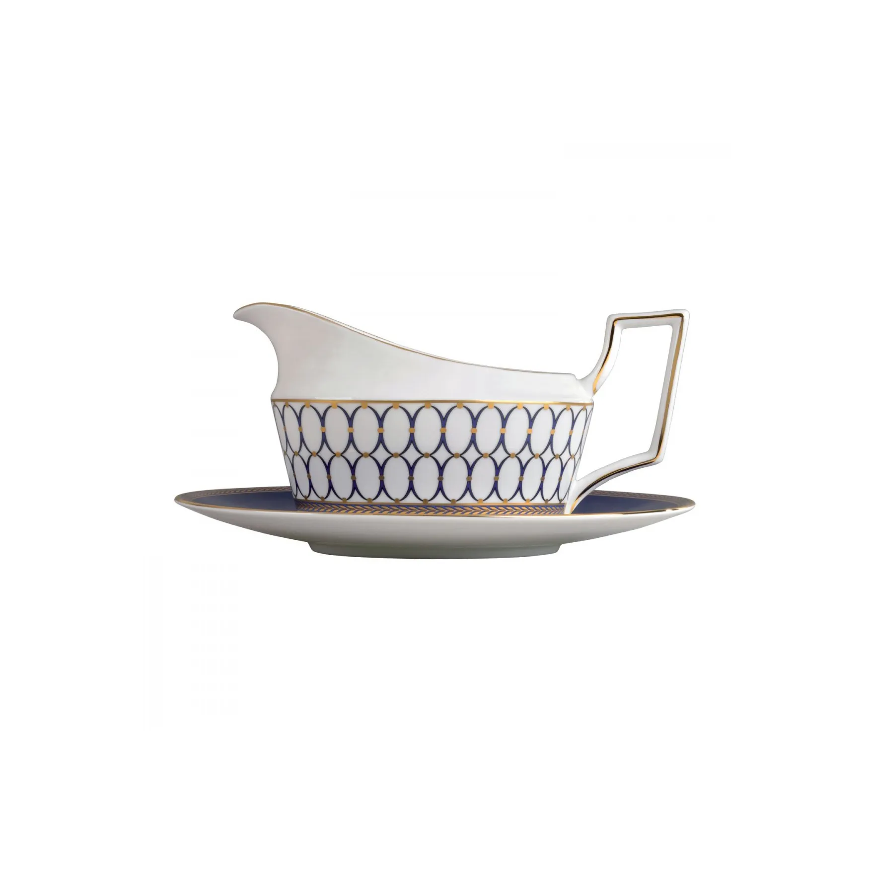 Renaissance Gold δοχείο σάλτσας, λευκό Wedgwood