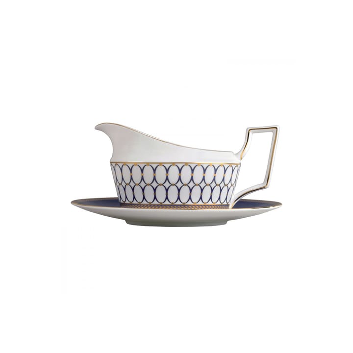 Renaissance Gold δίκος δοχείου σάλτσας, μπλε Wedgwood