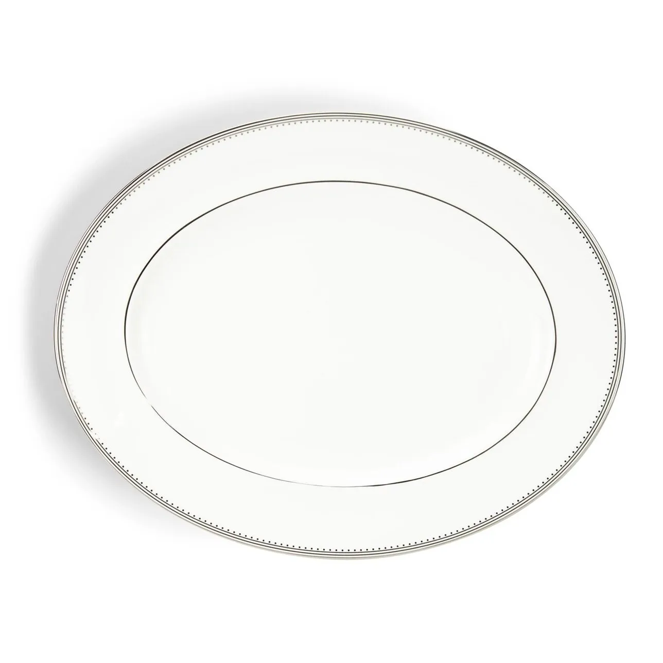 Vera Wang Grosgrain οβάλ πιατέλα, White Wedgwood