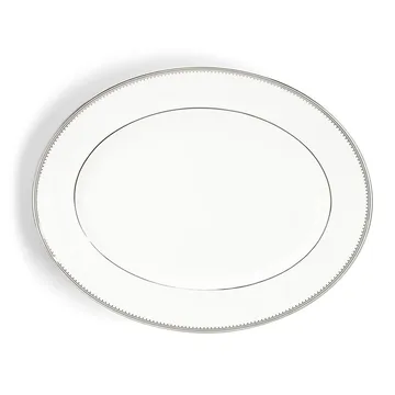 Vera Wang Grosgrain οβάλ πιατέλα - White - Wedgwood