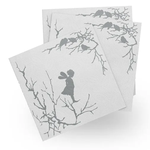 Alv χαρτοπετσέτες 20 τεμάχια, Λευκό-γκρι Wik & Walsøe