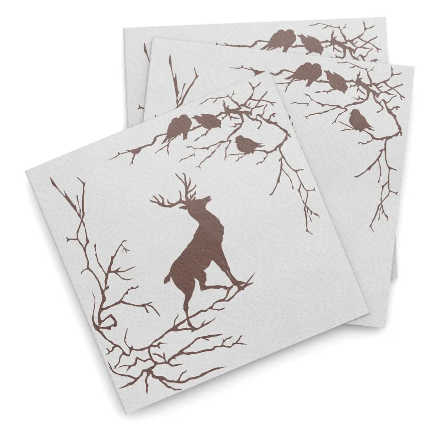 Alveskog χαρτοπετσέτες 20 τεμάχια, Λευκό-καφέ Wik & Walsøe