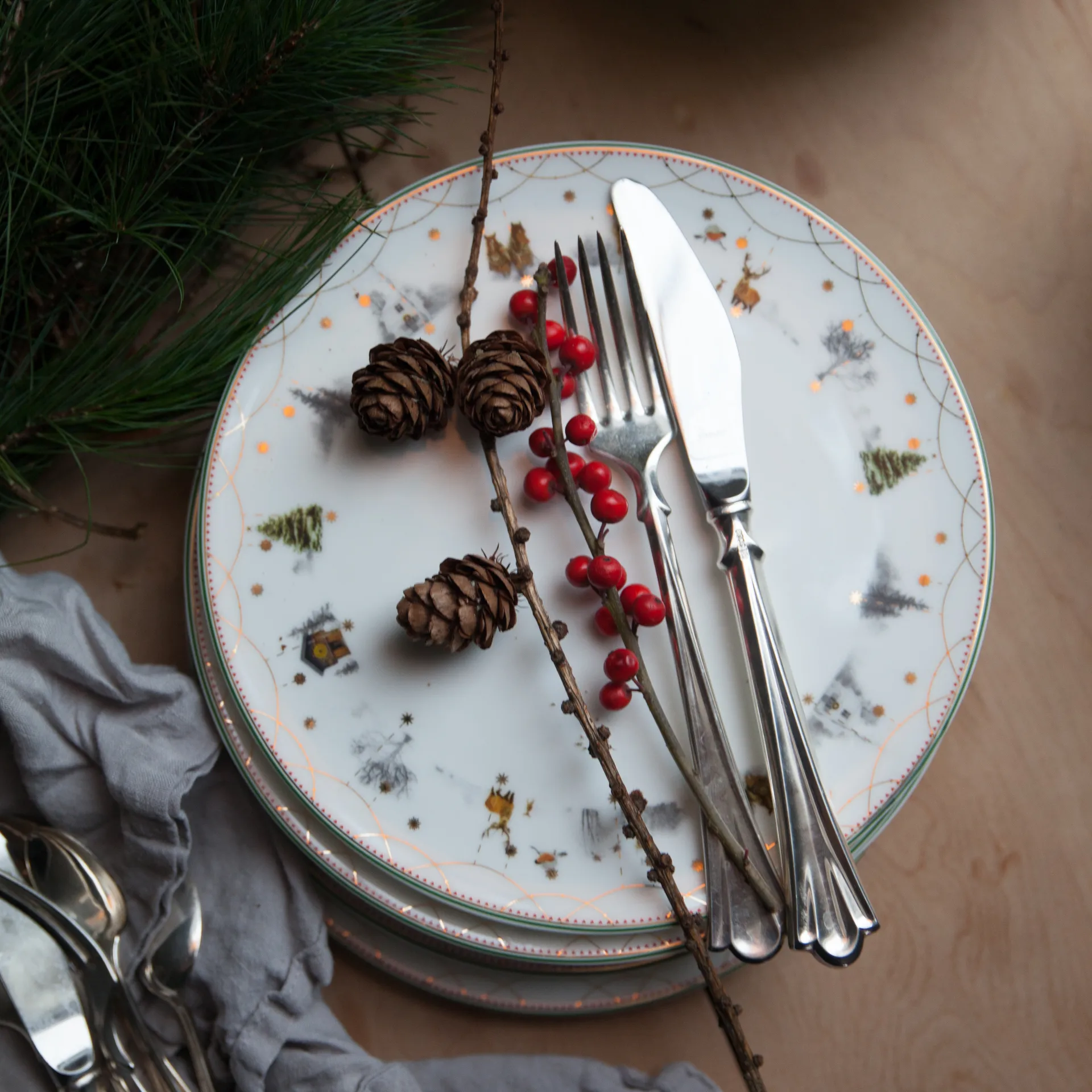 Julemorgen πιάτο, Ø20 cm Wik & Walsøe