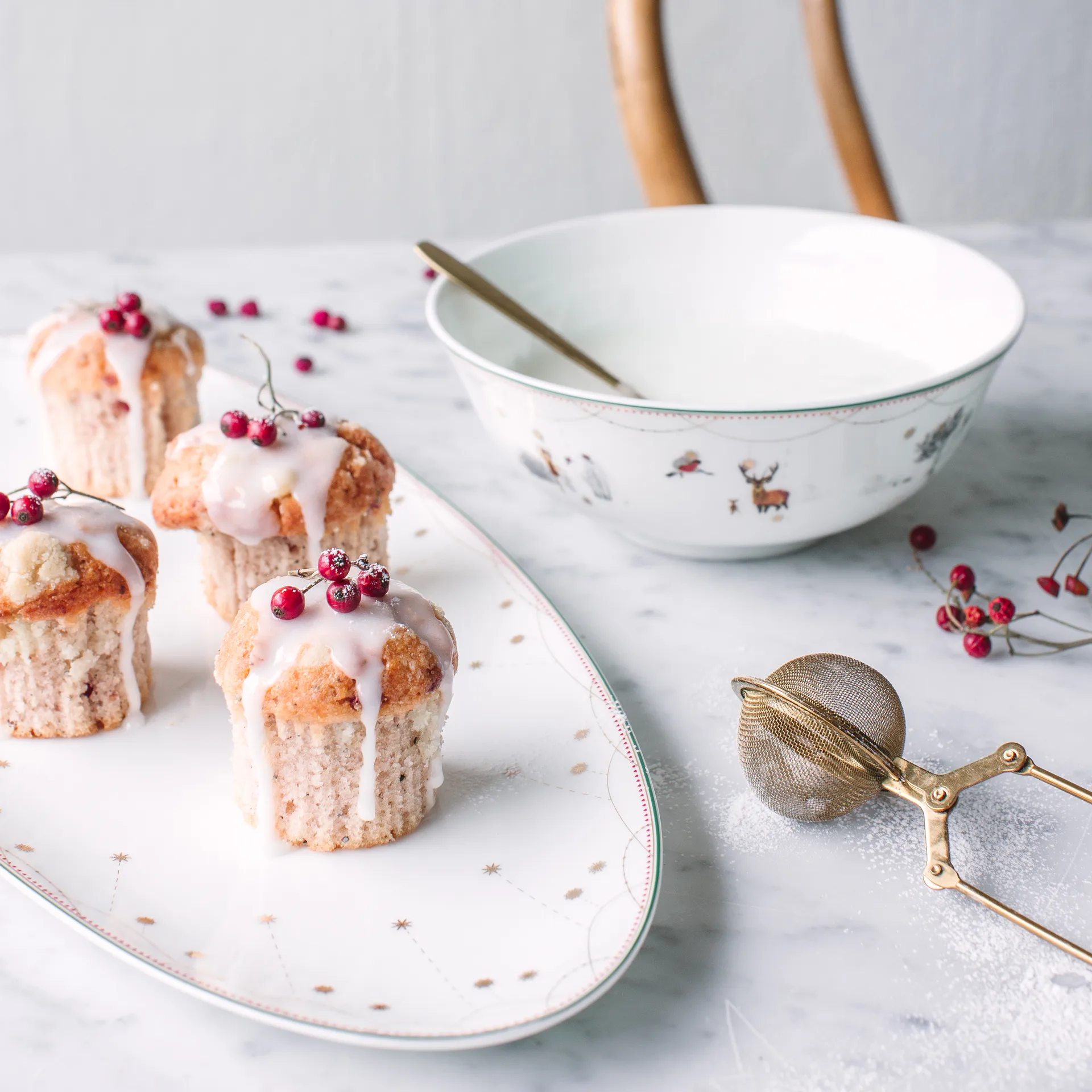 Julemorgen πιάτο σερβιρίσματος οβάλ, 41 cm Wik & Walsøe